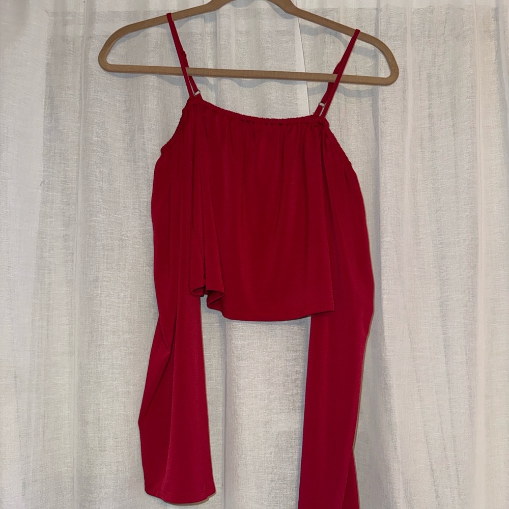 F21 Off The Shoulder Long Sleeve Blouse